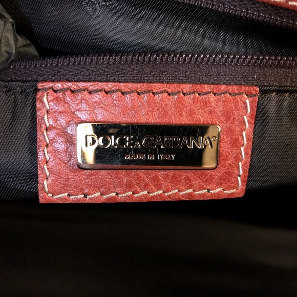 Dolce & Gabbana Cognac Pebbled Leather Satchel - Picture 13 of 16